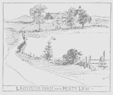 Ladymuir farm and Misty Law
